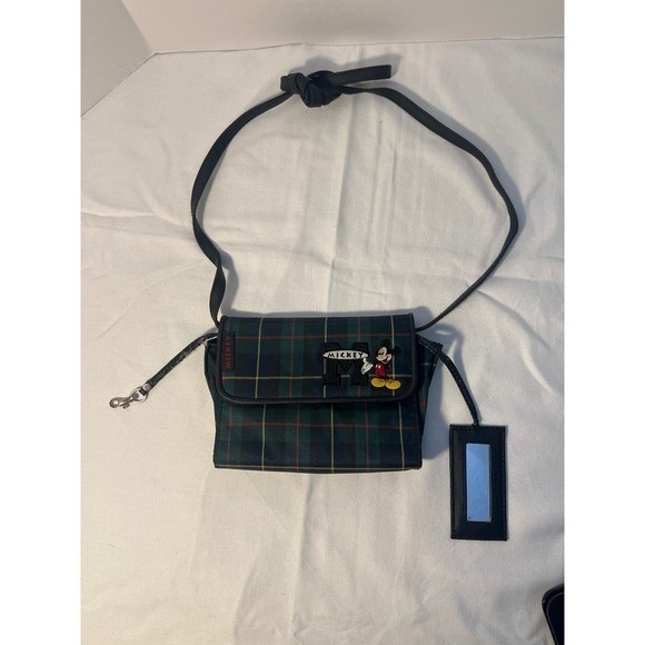 Mickey Mouse Handbags - Mickey Mouse Plaid Crossbody Bag Mini Flap Bag vintage